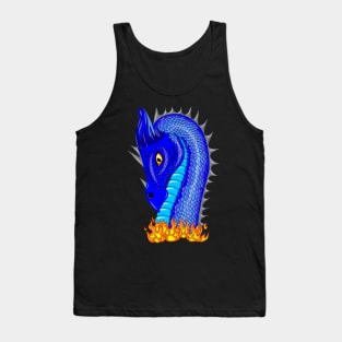 Blue fire dragon Tank Top